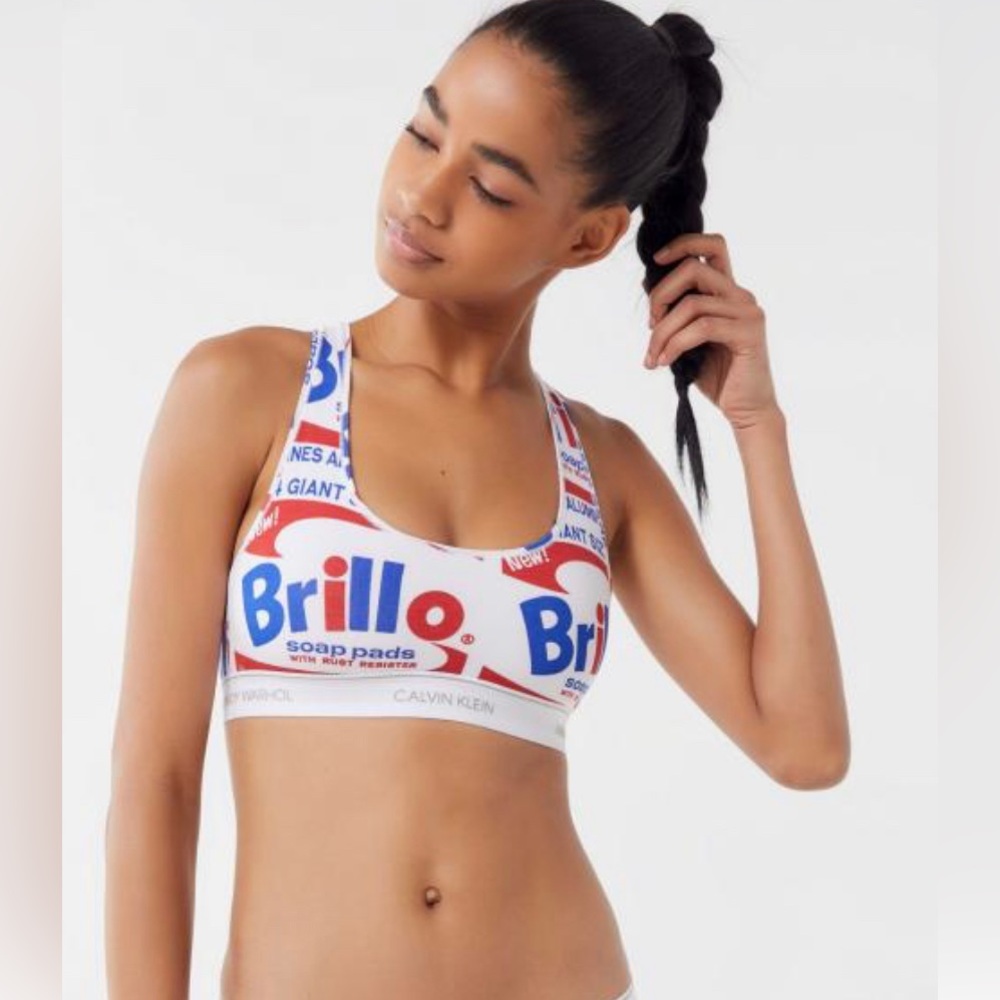 Calvin Klein X Andy Warhol Printed Racerback Bra NWT Size Medium